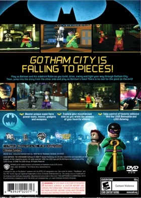 LEGO Batman - The Videogame box cover back